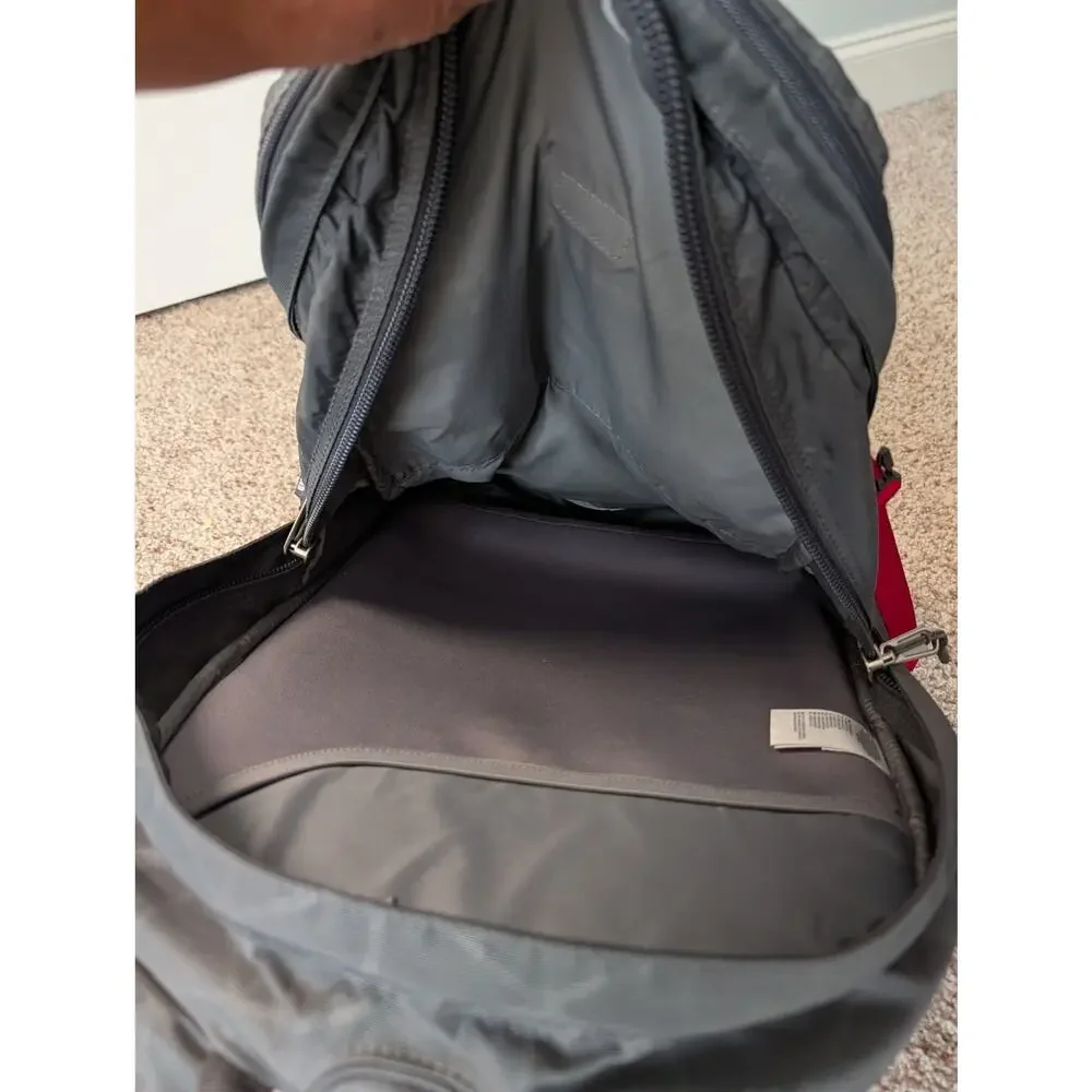The North Face Borealis Backpack Unisex Large Gray Red Hiking School Travel Bag